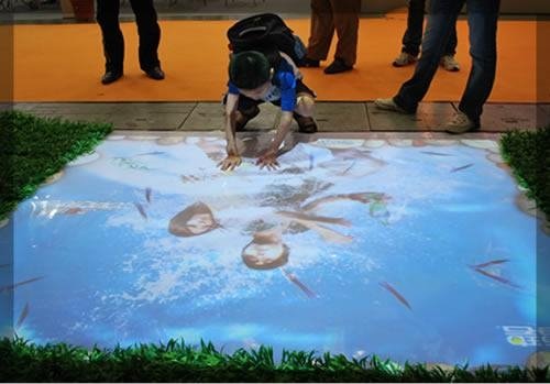 Interactive floor projection system for advertising event and exhibition 2