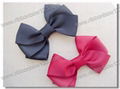 fashionable purple grosgrain bow foxed on the headband 3