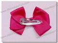 glossy multi-layer polyester ribbon hair bow clip 2