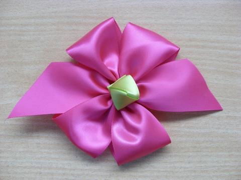 big single sided satin ribbon bow for women's dress