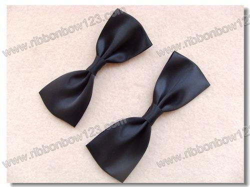 single faced satin ribbon bow tie