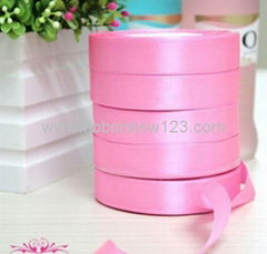 pink ribbon & bow for wedding decoration