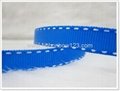 blue jacquard ribbon used as the