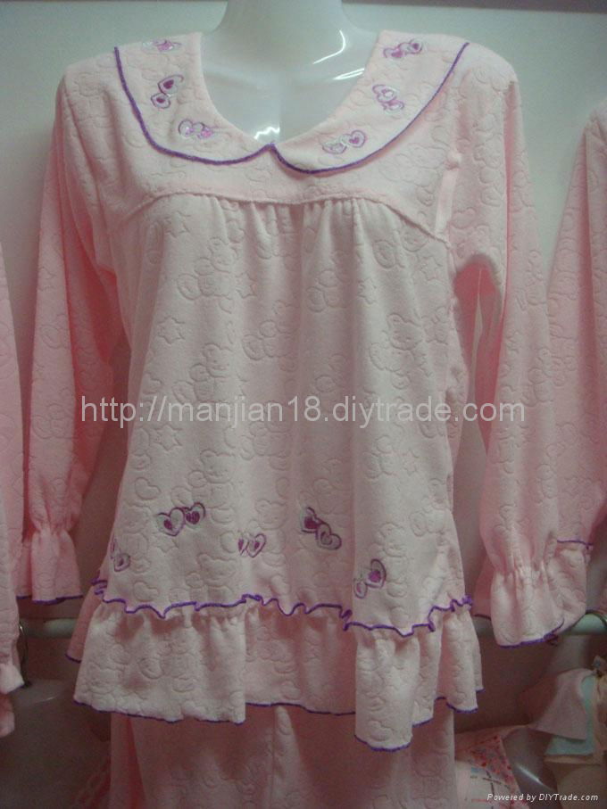 Mixed woman lovely ladylike pyjamas sleepwear set  bow-tie 10sets 2011