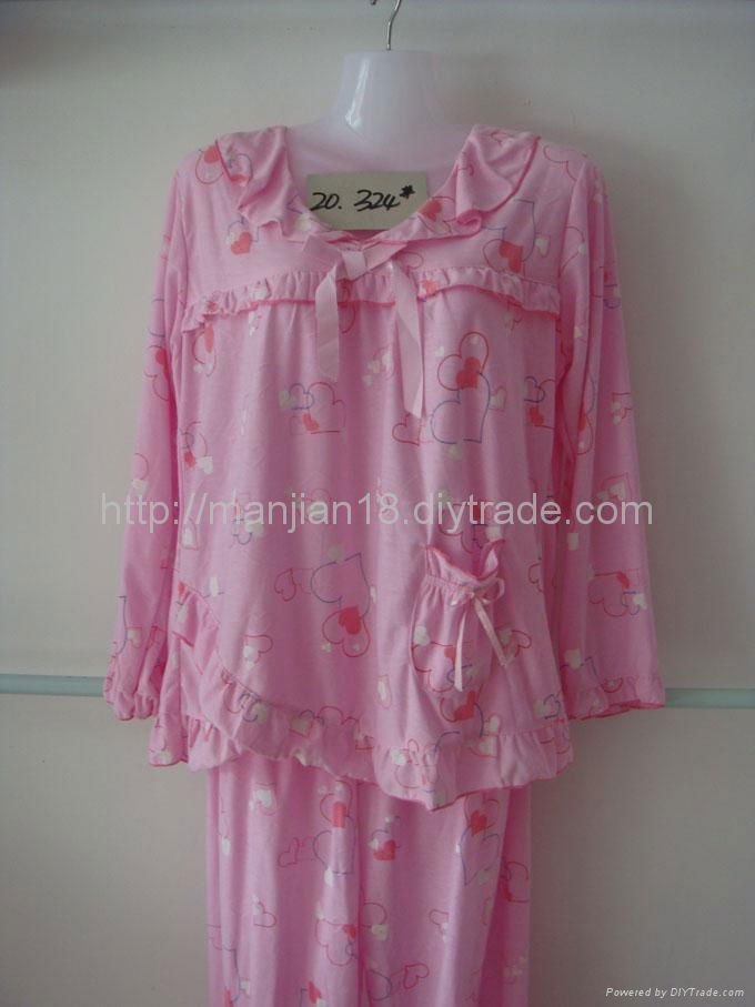 Mixed woman lovely ladylike pyjamas sleepwear set  bow-tie 10sets 2011 2