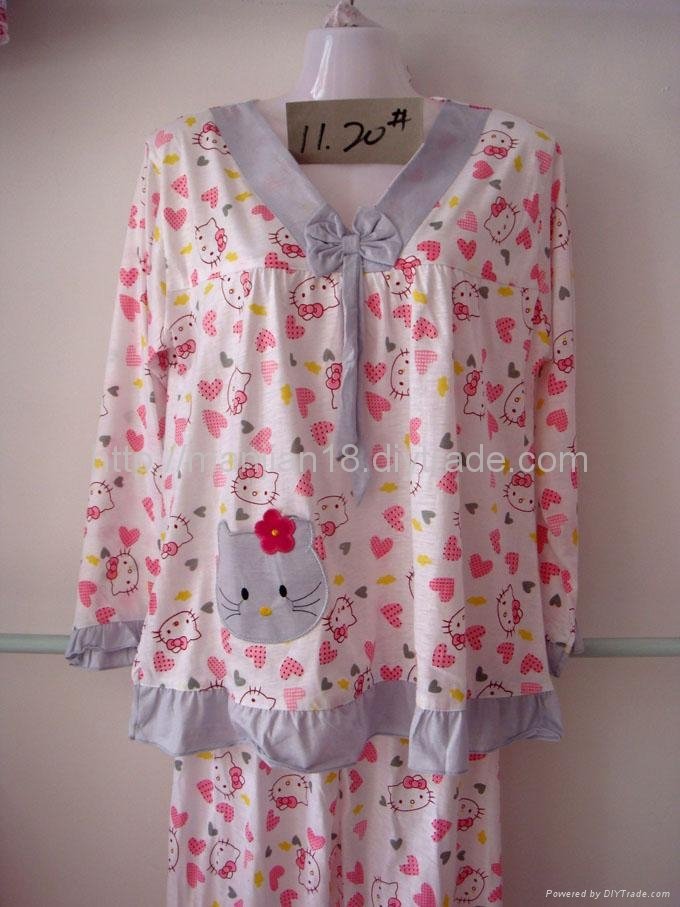 Mixed woman lovely ladylike pyjamas sleepwear set  bow-tie 10sets 2011 3