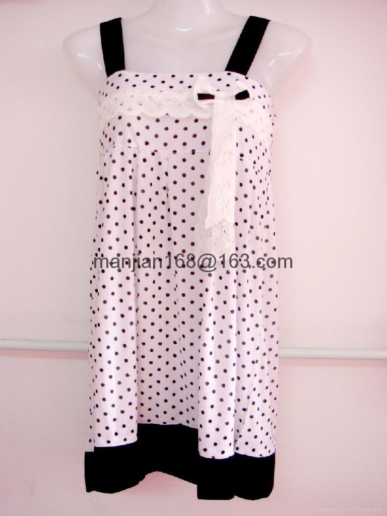 Wholesale pajamas skirt with shoulder-straps 5