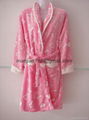 lovely autumn winter thick warm honorable coral fleece pyjamas night-robe