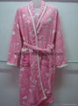 lovely autumn winter thick warm honorable coral fleece pyjamas night-robe 5