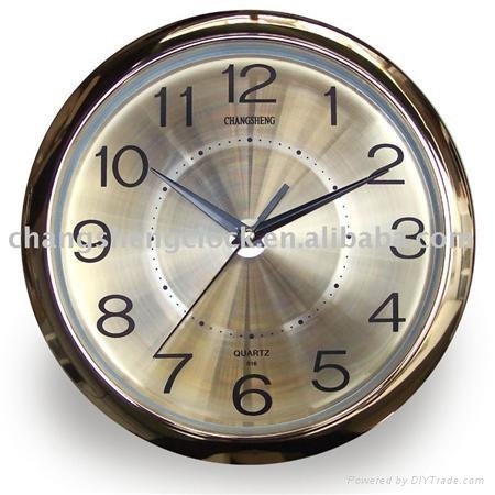Aluminium dial quartz clock 2