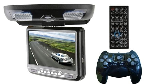 Roof dvd player with wireless game