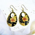 Flower Carved Fashion Copper Earrings Jewelry Jewellery