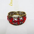 Vintage style crystal rhinestones alloy bangle cuff bracelet jewelry jewellery 5