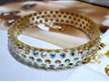 Gorgeous lucite/resin bangle rhinestones