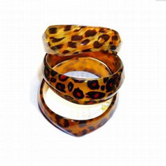 Awesome design leopard resin lucite bangle bracelet jewelry jewellery