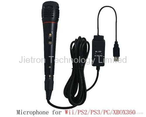 5 in 1 USB Microphone Compliant with Wii/PS2/PS3/PC/XBOX360 2