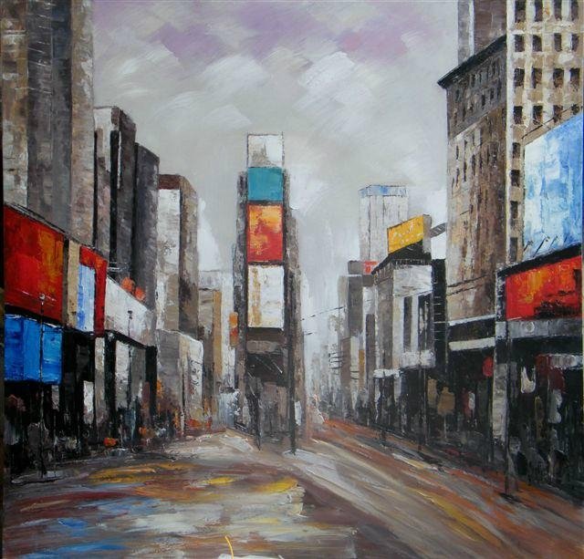 city scene painting