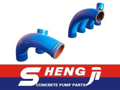 Zoomlion DN125*R500 90 degree concrete pump bend 3
