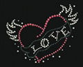 2011 hotsale fashion heart rhinestone motif design