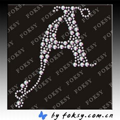 2012 fashion alphabet hot fix motif