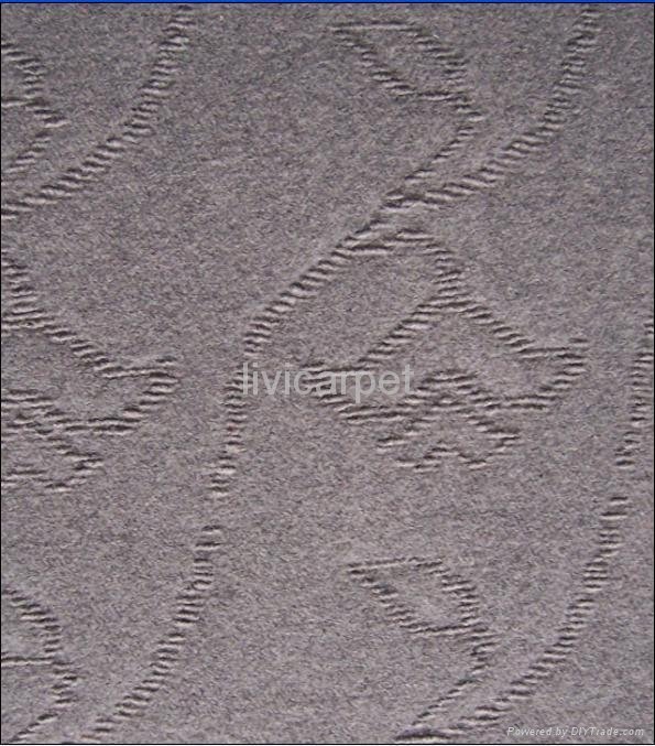 Non Woven Single Velour Jacquard Carpet HJ005