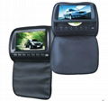 9 inch touchscreen car headrest dvd player with 2300 games, IR and Pillow  1