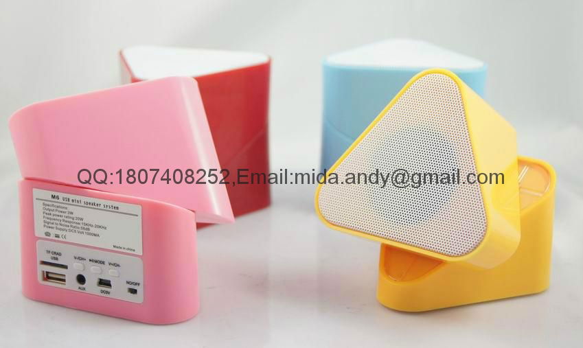 New Hot sale portable speaker M6 support USB/SD/TF/MP3 with FM 2