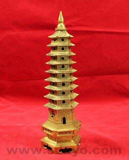 brass Wenchang tower pagoda