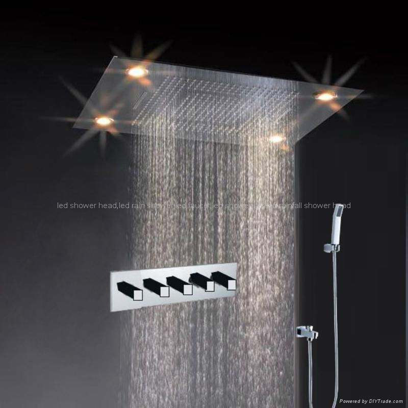 led rainfall shower sets