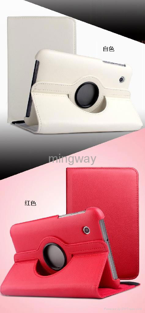 for galaxy tab P3100 leather case with 360 degree 2