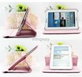 for galaxy tab P3100 leather case with 360 degree 3