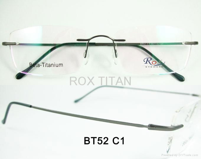 rimless titanium optical frames/eyewear