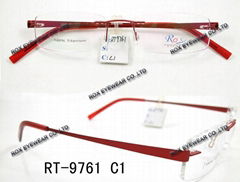 rimless titanium optical frames/eyewear