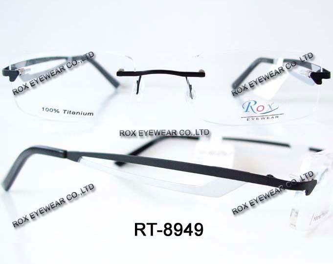 rimless titanium optical frames/eyewear