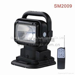 360 degree remote magnetic vehicle HID search light