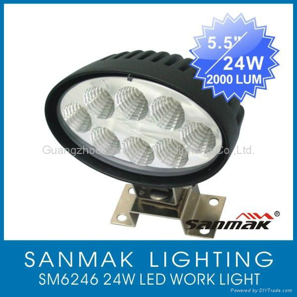 New 24W LED work light oval shape 