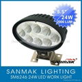 New 24W LED work light oval shape 