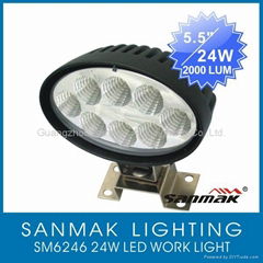 New 24W LED work light oval shape