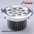 Hight Power LED dimmable Downlight LED Lightings 12*1W T015 1