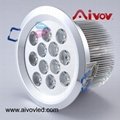 Hight Power LED dimmable Downlight LED Lightings 12*1W T015 2