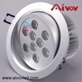 LED dimmable CEILING LIGHT 9*1W T039 2
