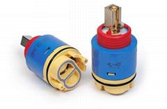 Pressure balance ceramic cartridge back