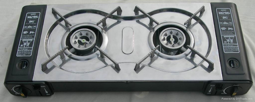 Double burner Portable gas stove 4