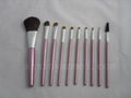 pink makeup brush set 1