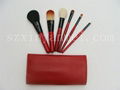 lastest red makeup brush set 1