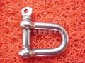 marine grade 316 stainless steel shade hardware D shackle 8.0mm rigging