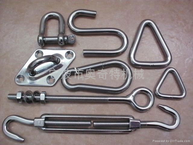 marine grade 316 stainless steel shade hardware S hook 8.0mm rigging 5