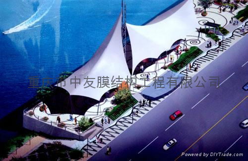 重慶市旅遊集團黃金1號遊艇膜結構工程