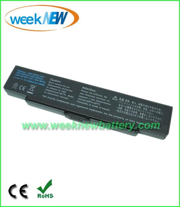 Sony BPS2 11.1V 4400mAh Laptop Battery Replacement without CD Grade A BAK Cells 3