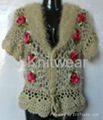 Flower Crocheted Acrylic Sweater 1